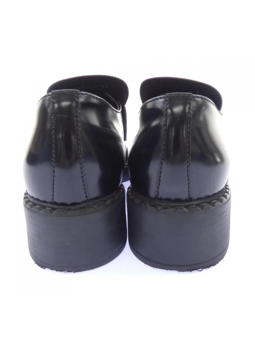 Prada Chocolate Loafers Triangle Logo Shoes